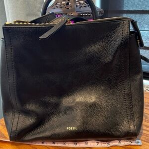 Fossil Leather backpack purse